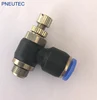 BSPP to Metric brass nickel plated JSC-G/NSE-G air speed controller flow control push in fittings