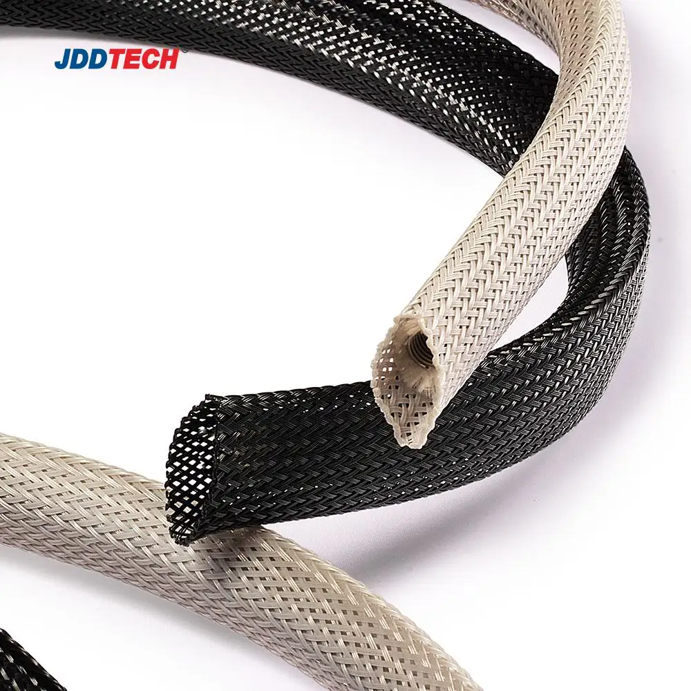 Pet Durable Abrasion Resistance Braided Expandable Cable Sheathing
