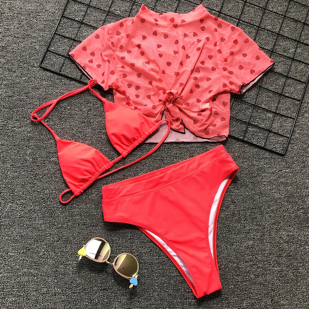 3 PCS 18 Teen xxx Hot Sexy Bikini Young Girl Swimwear With Mesh Top ...