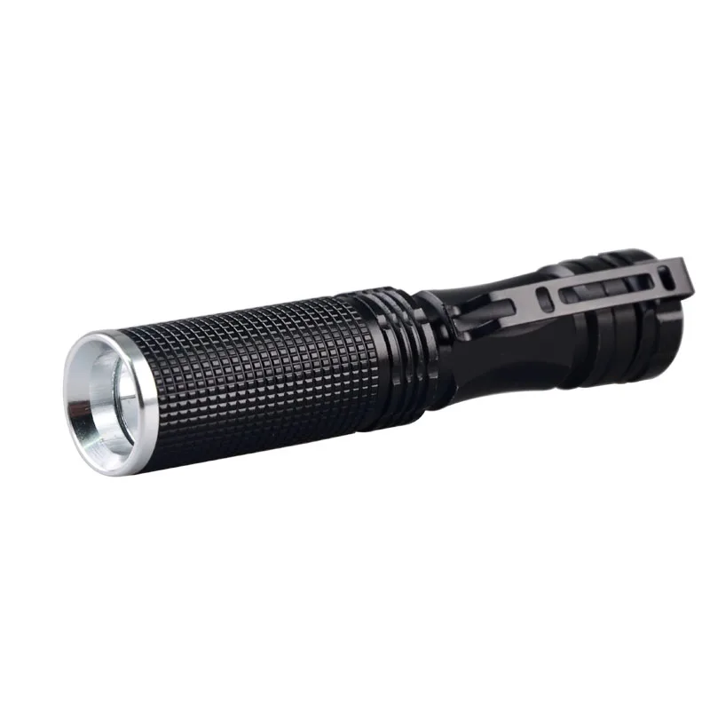 Mini Clip 3W 300LM AA Battery LED Reflector Torch With White
