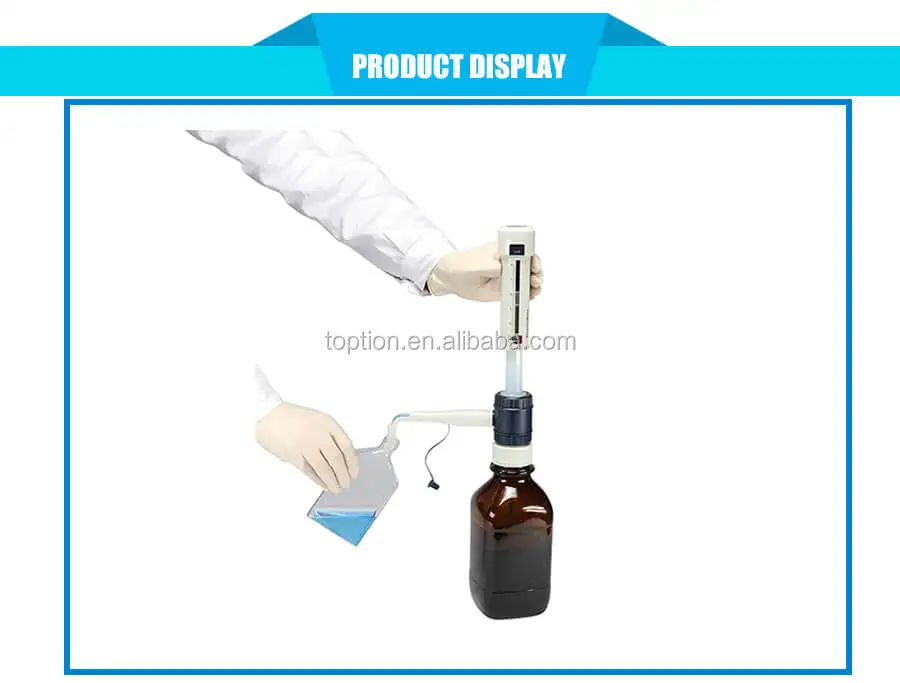 Laboratory Liquid Transfer Equipment Large Volume Adjustment Bottle Top