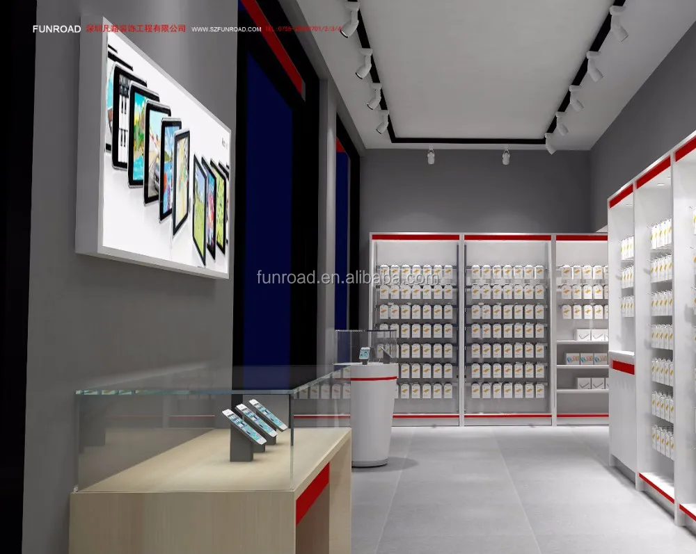 High quality customized cellphone retail store showcase