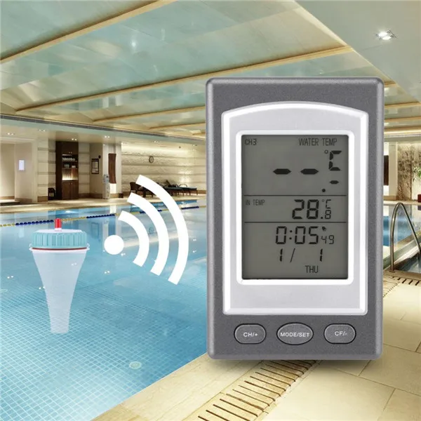 Wireless Digital Floating Swimming Pool Thermometer Water Spa Temperature Gauge