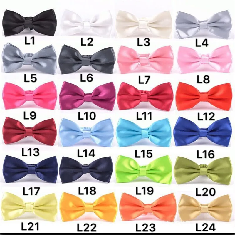 Gentlemen Nylon Yarn Bow Tie Nylon Cable Tie Pure Color Cheap Bow Tie