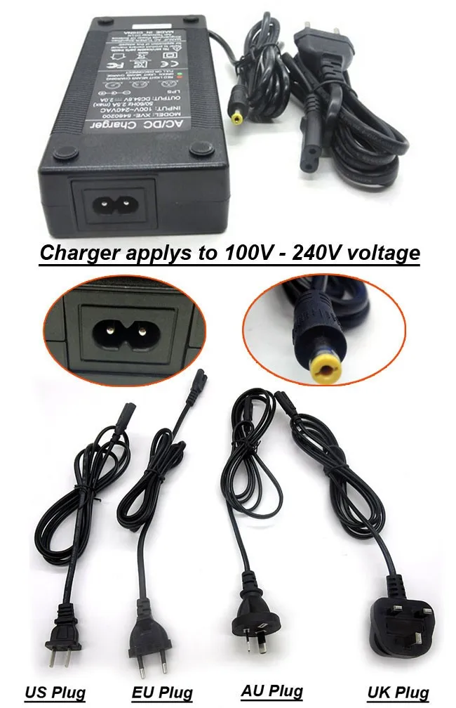 Fast AC adapter charger For LG 36v 8.8ah lithium battery electric bike ebike NEW 