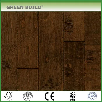 Distressed Birch Engineered Wood Flooring Dark Brown Color Distressed Birch Engineered Wood Flooring Dark Brown Color