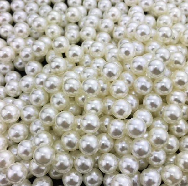 Artificial no hole pearl beads, loose plastic LAB white pearls without hole