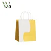 Simple design best selling kraft paper bag for take away coffee/bread packaging with twisted paper handle