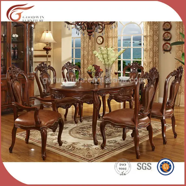 Barato 8 plazas comedor juego de muebles clásicos de madera a115 ... Juego de muebles de madera