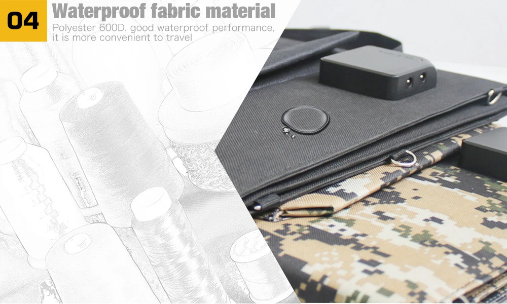 90Watt Folding Solar Panel Bag for Laptop19V/12V /5V