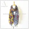 2013 new fashion hot sale cashew nut printed 100% polyester scarf