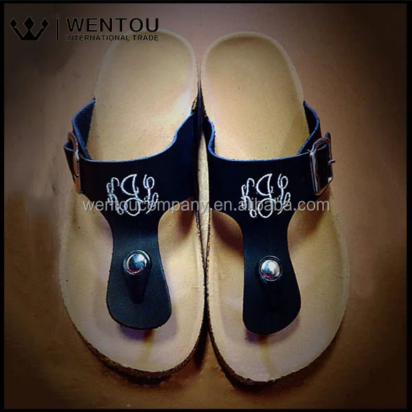 Wholesale Fashion Summer High Quality Beach Antiskid Shoes Unisex Monogrammed Thong Sandals