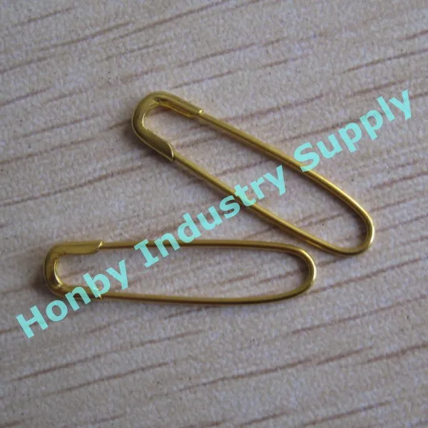 French Style Beading Pins No coil Safety Pins Pack of 100 Goldtone