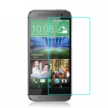 0.3mm Tempered Glass for HTC New One M8 2.5D Round Border High Transparent Screen Protector Film for HTC M8 with Clean Tools
