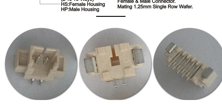 equivalent molex 51021 51047 1.25mm pcb connector 3 pin housing/terminal
