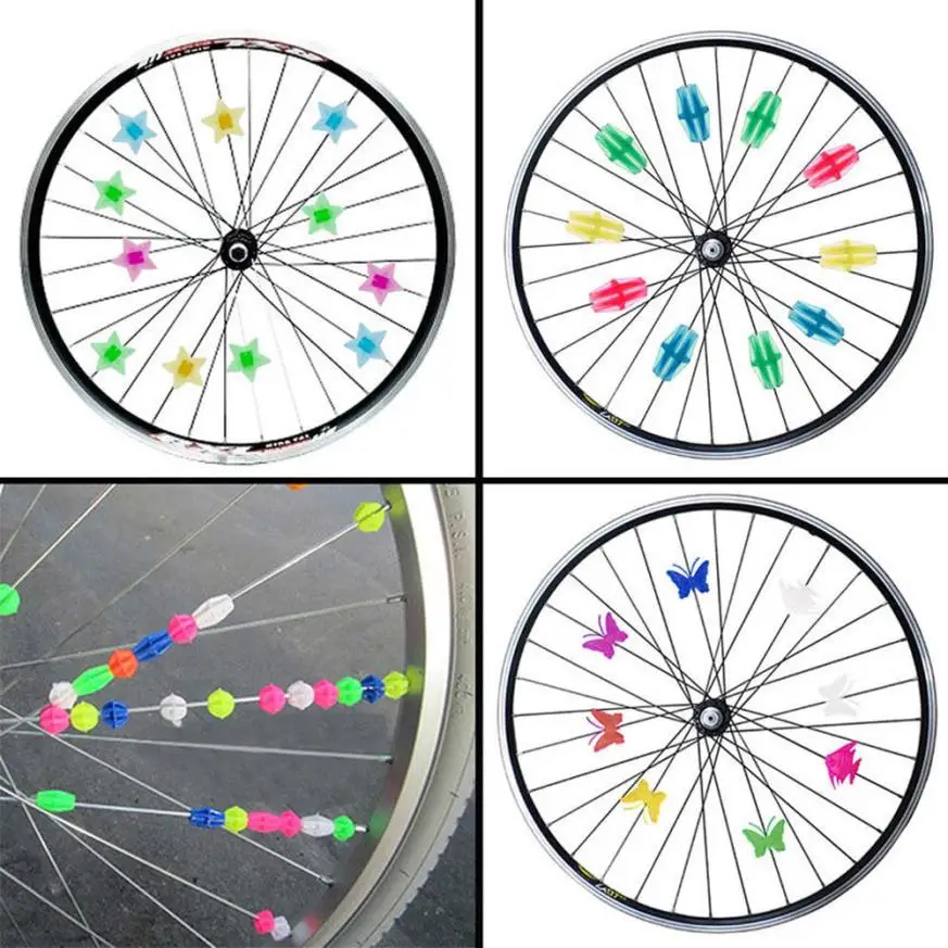 Sale New Arrival Incredible Popular Bicycle Accessories Bike Wheel Plastic Spoke Bead Children Kids Clip Funny Colored Decorations 2