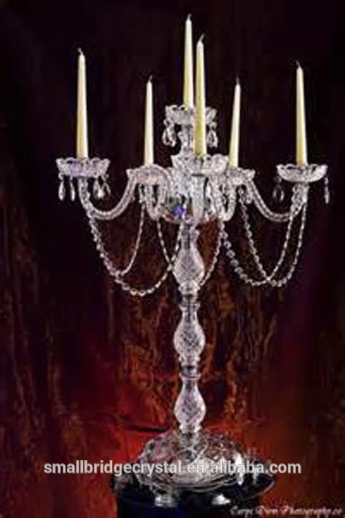 product stylish crystal wedding center with a variety of crystal candlesticks-27