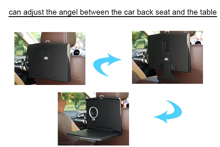 Folding Auto Car Back Seat Table Drink Food Cup Tray Holder Stand
