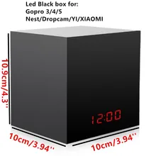 LED Clock Black Box Hidden Enclosure For Nest Cam/Dropcam/GoPro Hero 4, Hero 5, Session Into a <strong>Spy</strong> Camera
