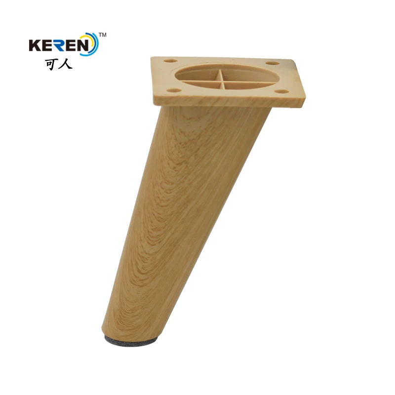 152mm Height Inclined Surface Grain Wooden Plastic Chair Leg