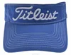 Top quality cotton chino twill custom 3D embroidery royal blue sun visor cap