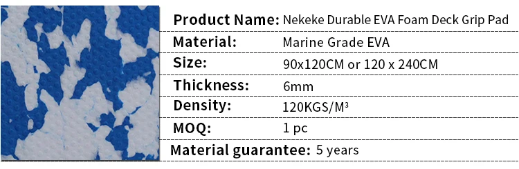 NEKEKE durable EVA foam deck grip pad synthetic teak decking flooring deck pad sheet