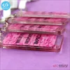 Promotional hard plastic key holder clear photo frame key tag cheap acrylic keychain