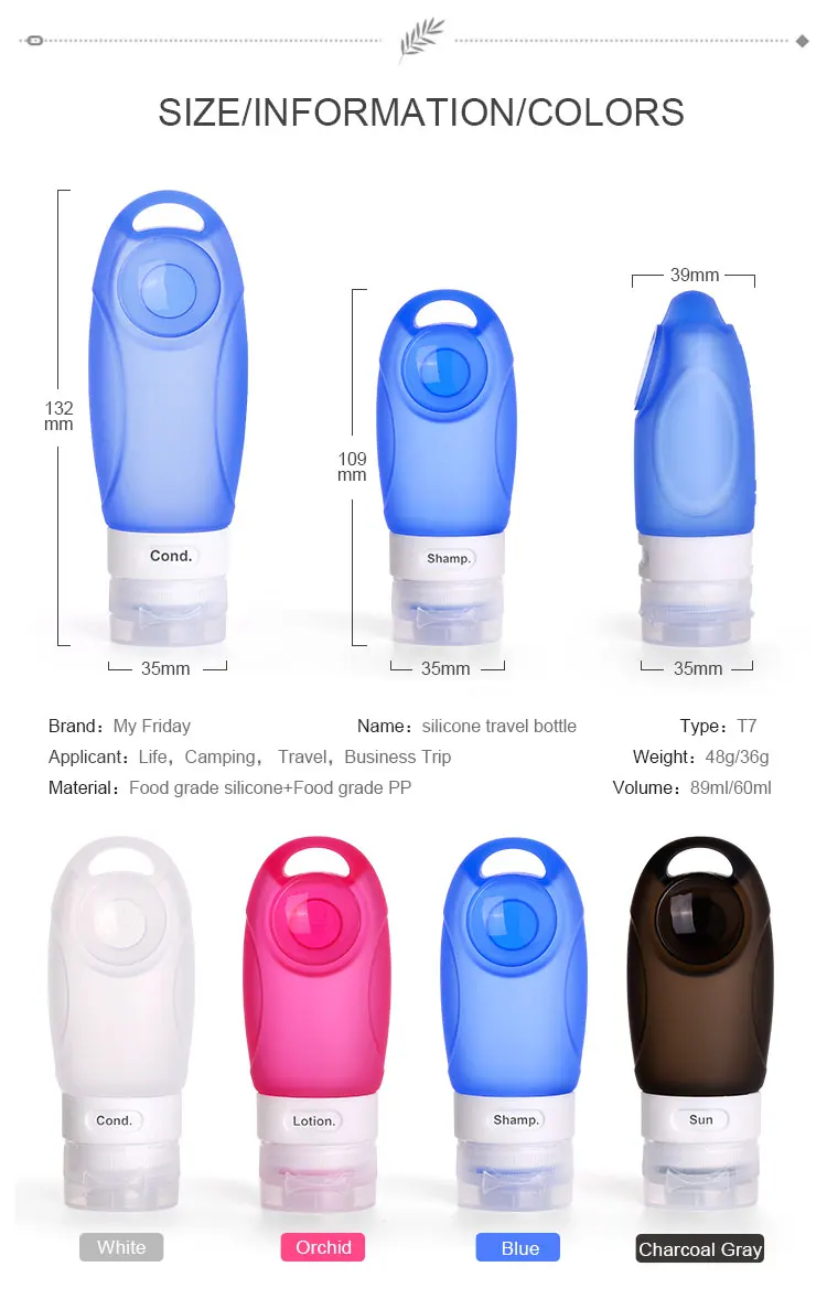 Travel Carry-on Silicone Bottle For Daily Necessities - Buy Empty ...