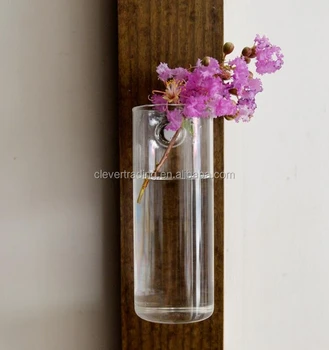 Wholesale Different Types Home Decoration Glass Vase Wall Hanging