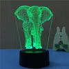 Creative new Item 3D LED night light for home decoration, 3D night lamp with elephant illusion acrylic design