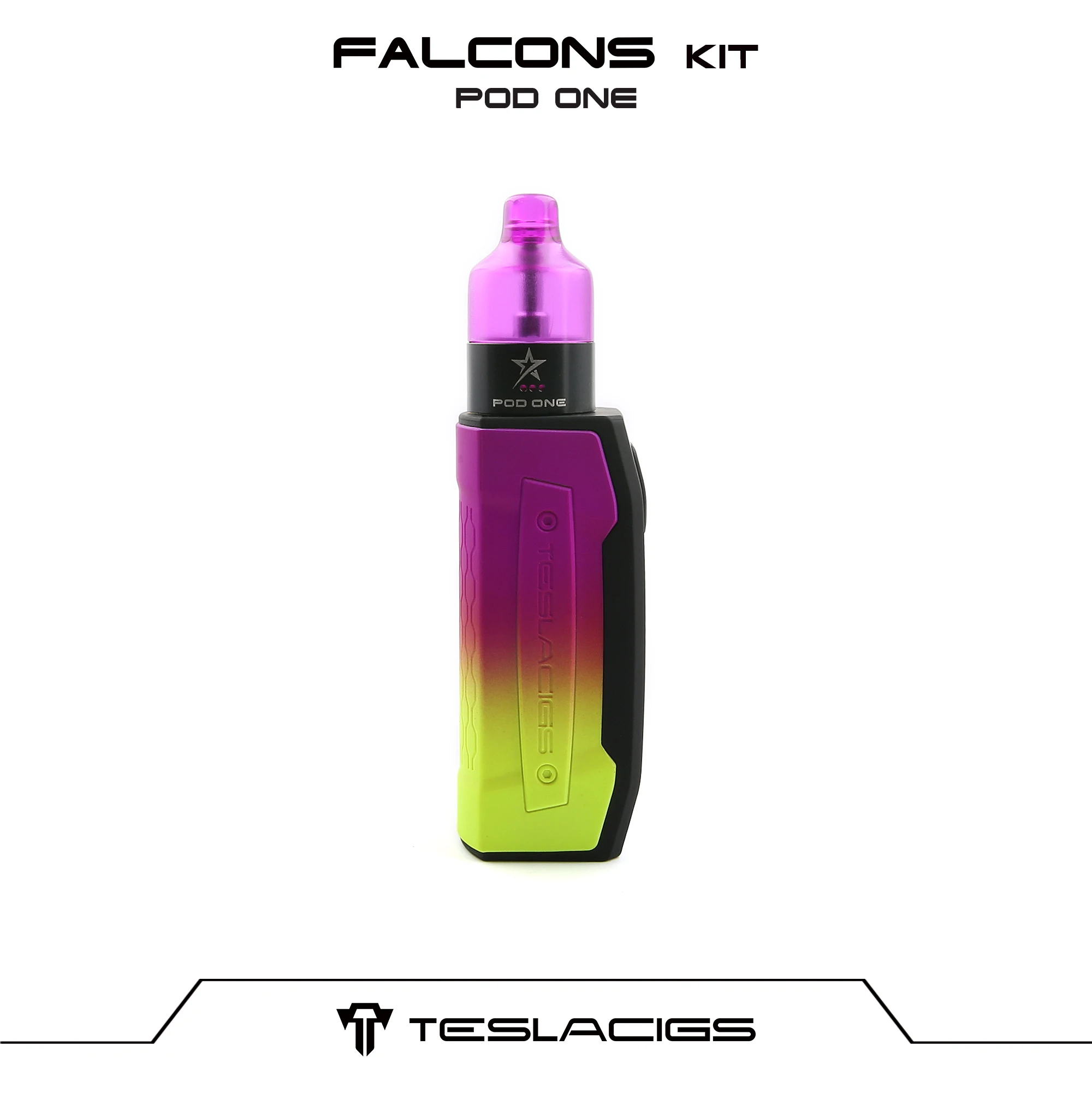 Teslacigs PC+ABS light weight colorful FALCONS Resin tank kit pod vape mods from China