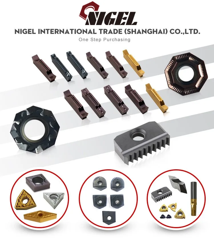 Nigel MGMN500-J diamond inserts for milling tungsten carbide material cnc turning inserts  with snmg inserts