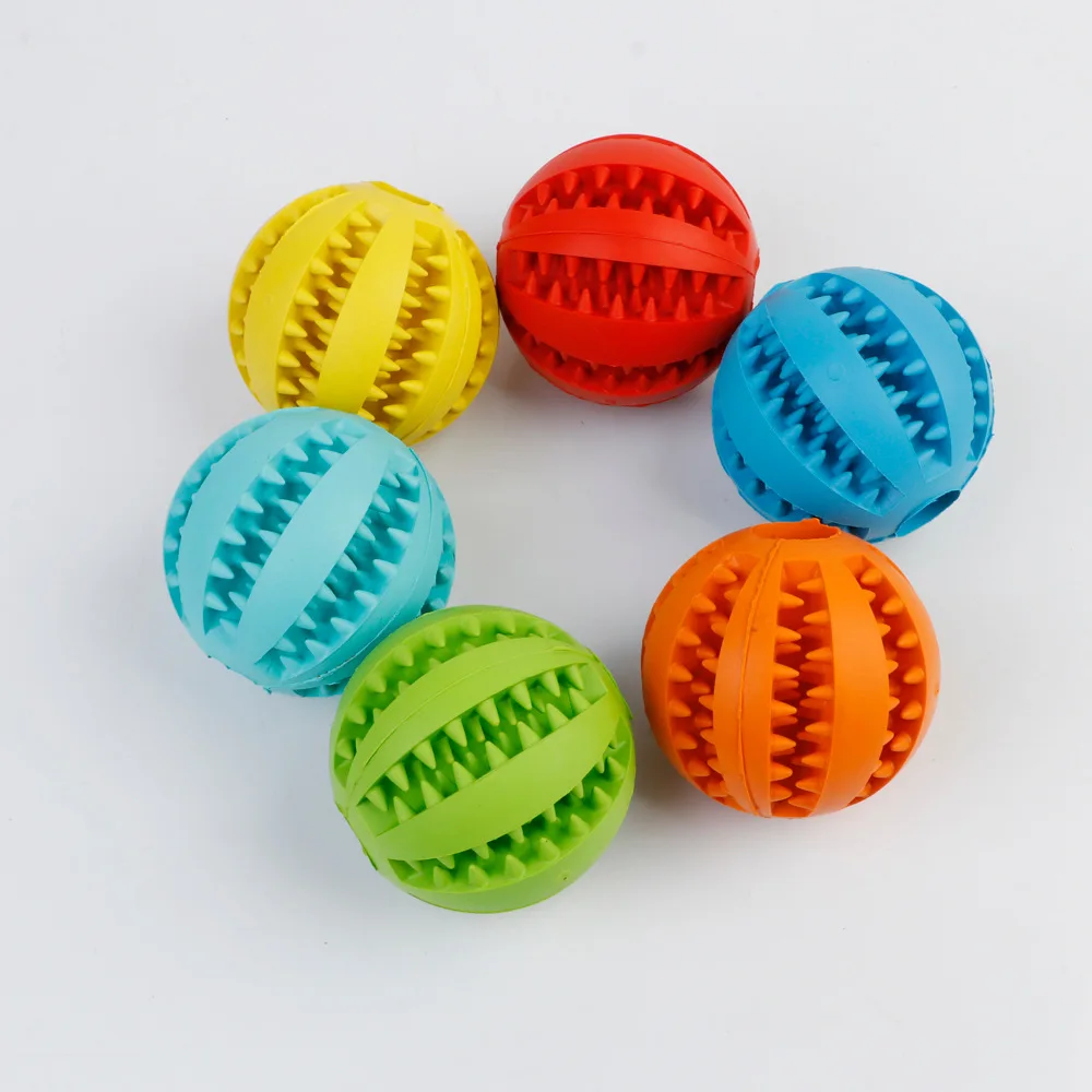 Amazon hot sale durable rubber chew interactive cat toys for dog chew toy dog food dispenser ball