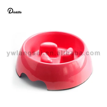 Hot Sale Plastic Pet Cat Food Bowl Eating Slow Feeder Dog Bowl