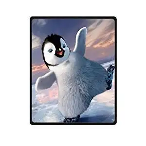 SOFTKIITY Innovation Personalized Fashion Design Happy Feet Two Blanket Indoor And Outdoor Blanket Sofa Bedding Throw Blankettravel Blankets 58X80 Inches (Large)