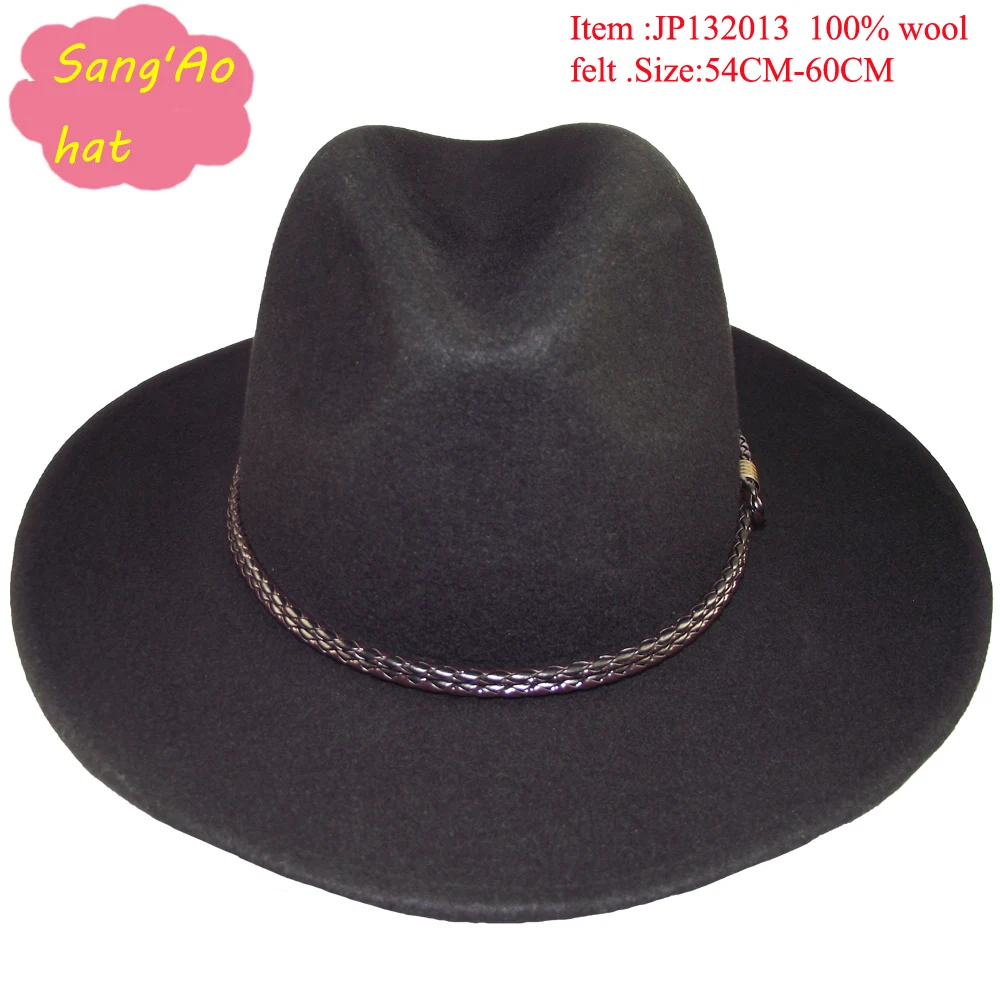 wholesale Men wide brim fedora hat