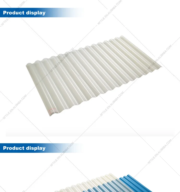 Semi-transparent PVC sky lightting roof tile
