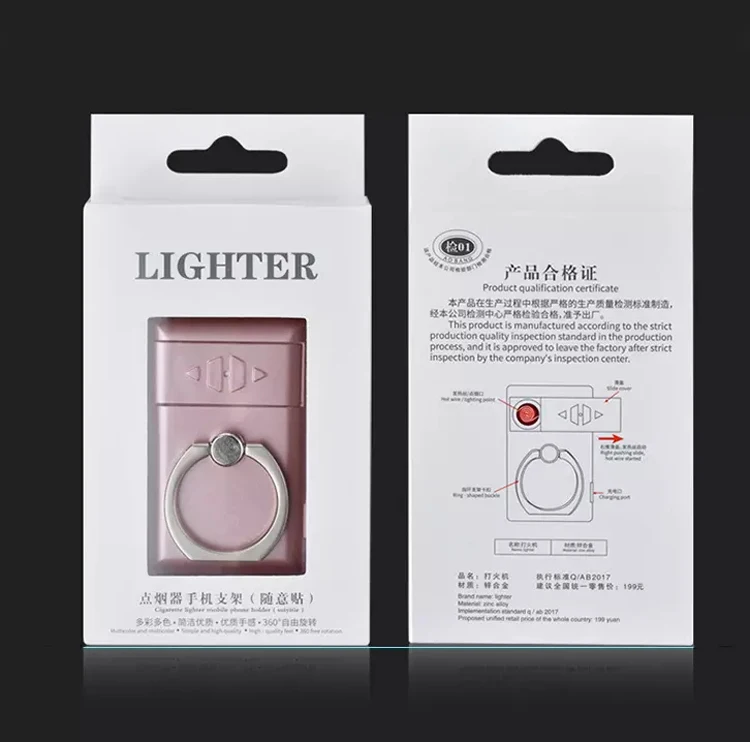 Fashionable Multifunctional Phone Holder Ring Lighter With Mobile Phone