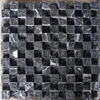 Black marquina 3D marble stone mosaic tile, split face mosaic