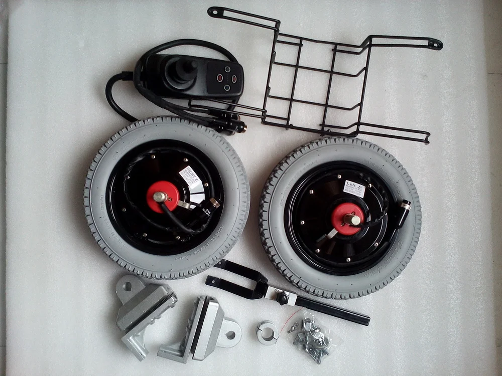 24'' 24v 180w Brushless Hub Motor Electric Wheelchair Kit With Battery