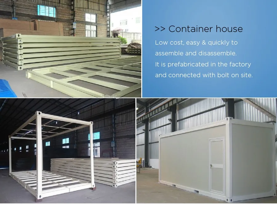 20ft/40ft durable prefabricated container home office container cabin 40ft flat-pack labor camp prefab container