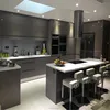 water- proof and scratch resistant grey high gloss painting kitchen cabinet complete kitchen units