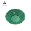 Portable gold washing pan with deep riffles for river alluvial gold sand separation