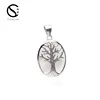 Tree Of Life 925 Silver Pendants And Charms Oval Shell Jewelry