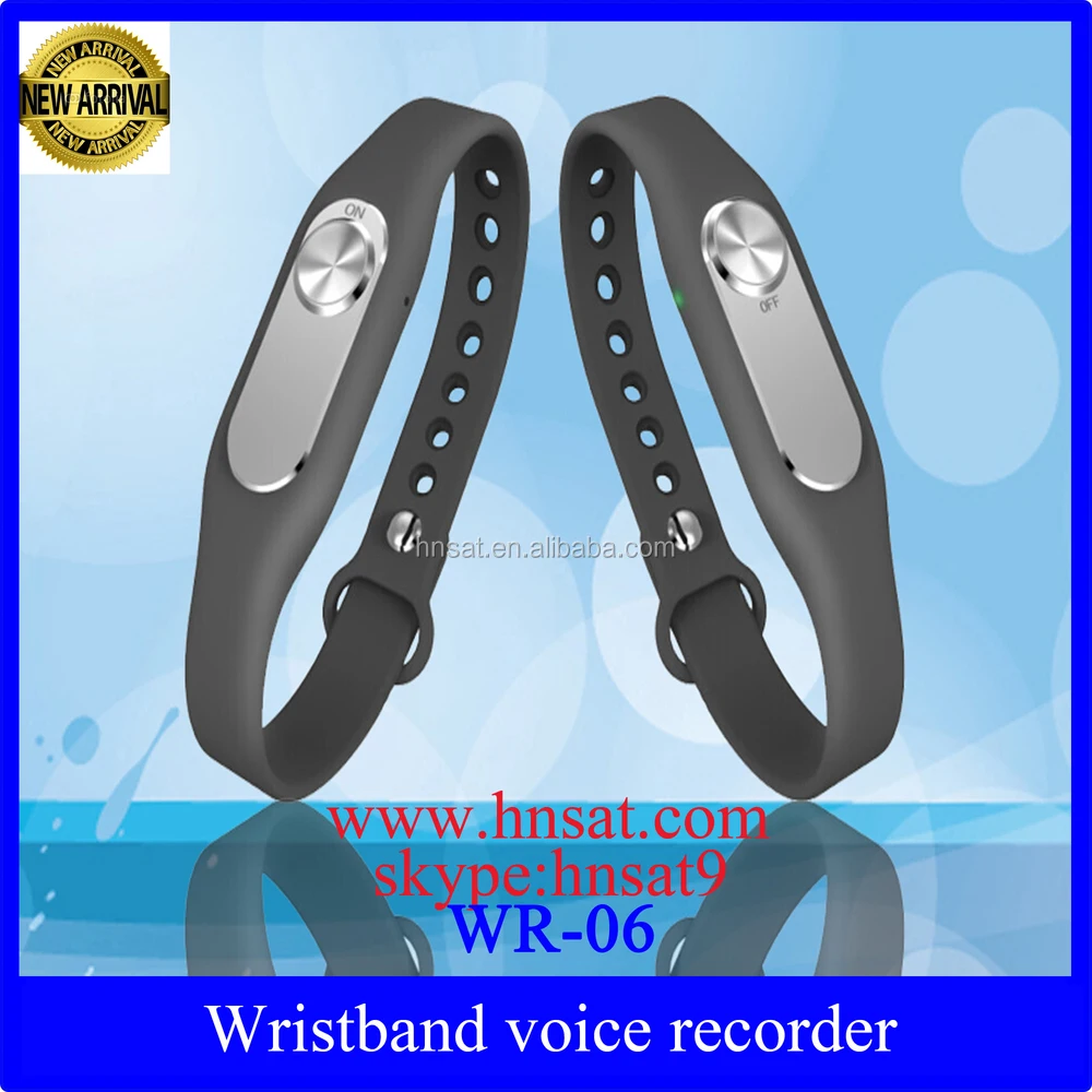 New arrival 2 in 1 ultra small USB voice recorder with wrist band and timer,Six colors can be chosen