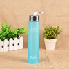 Wholesale Free Sample 280ML Quote Designs Slim Frosted Drawstring Plastic Travel Drinking Water Bottle