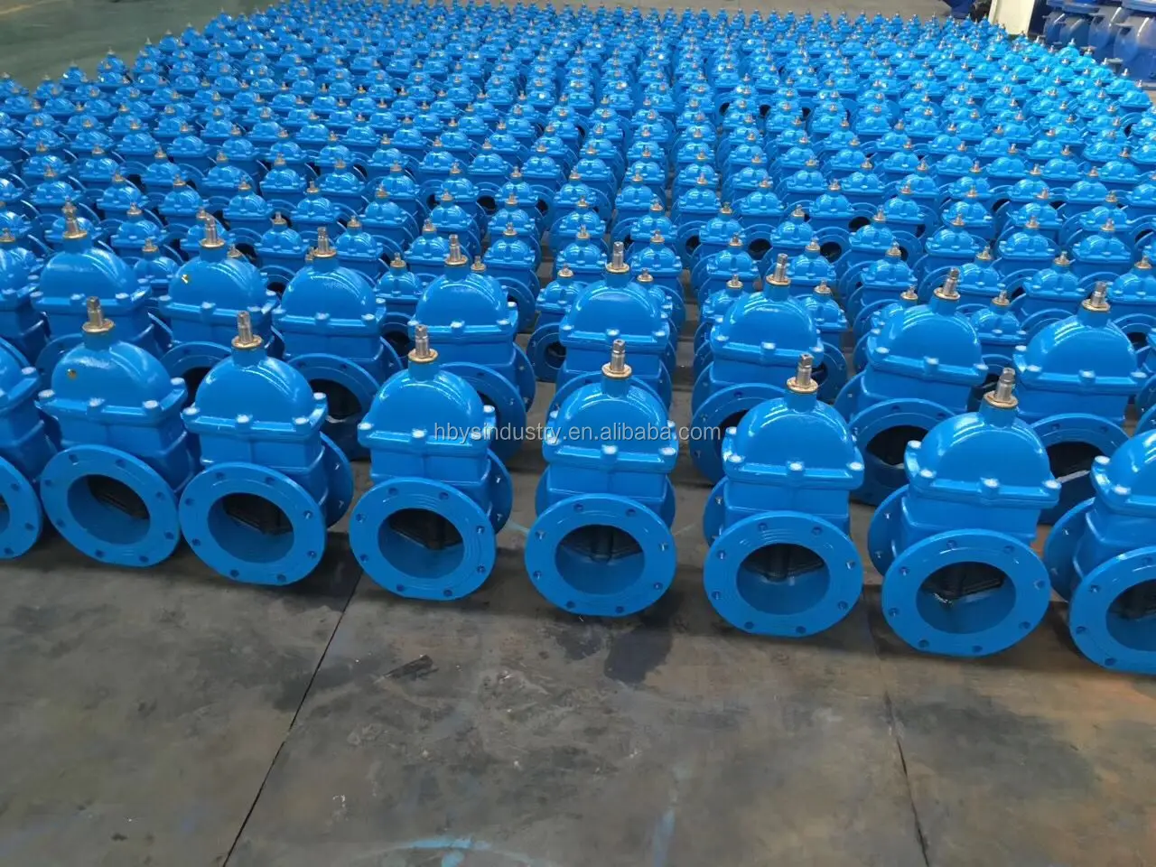 rising stem sluice din f4 soft seated epdm wedge flanged gate