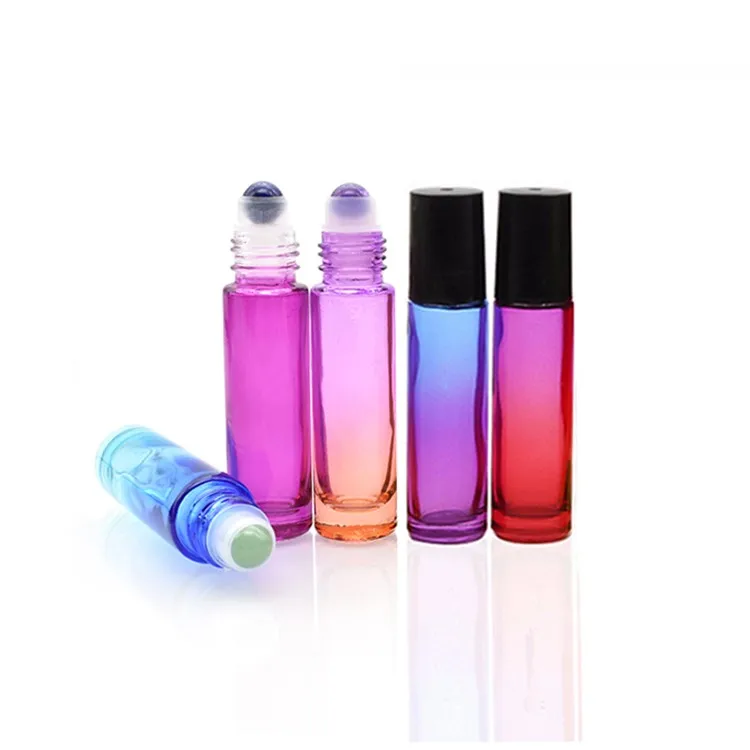 Wholesale Empty 10ml Gradient Glass Roll On Cosmetic Bottle 10ml ...