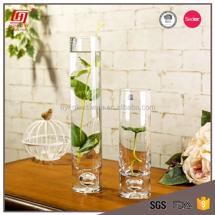 Wholesale Home Goods Decorative Vase Lead Free Cylinder Clear Glass Vase Buy Flower Glass Vase