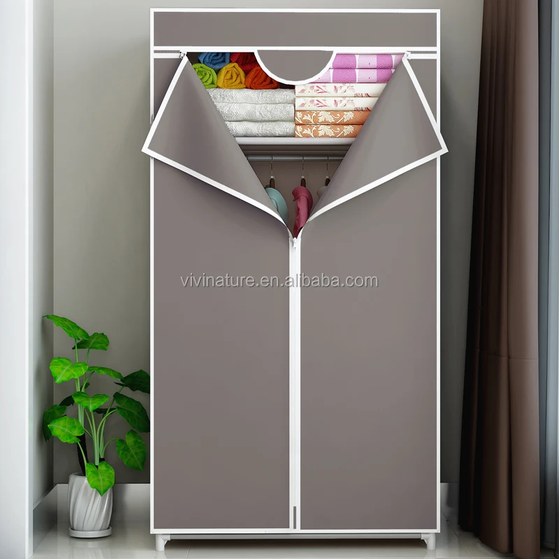 Portable Closet Wardrobe Non Woven Fabric Cloth Storage Organizer